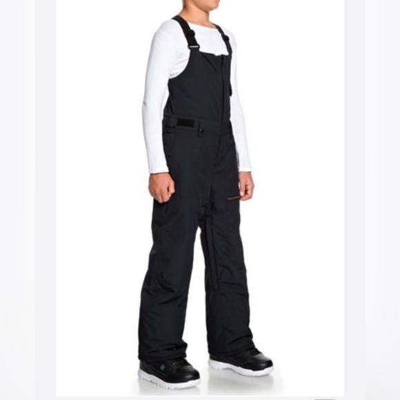 Quiksilver Boys Mission Jacket, Utility Bibs, and Gloves in Black, Size Large - Picture 7 of 10